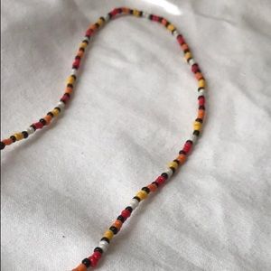 sunset VSCO seed bead choker necklace
